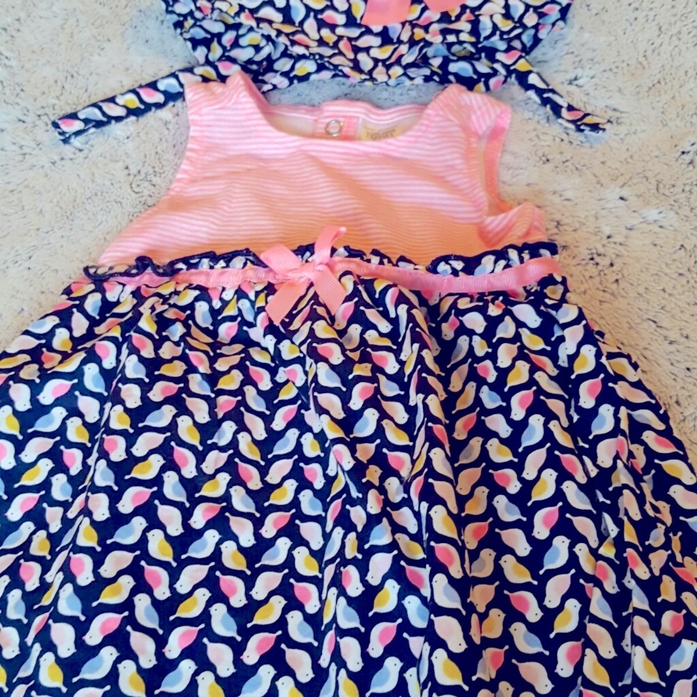 Baby girl dress and hat